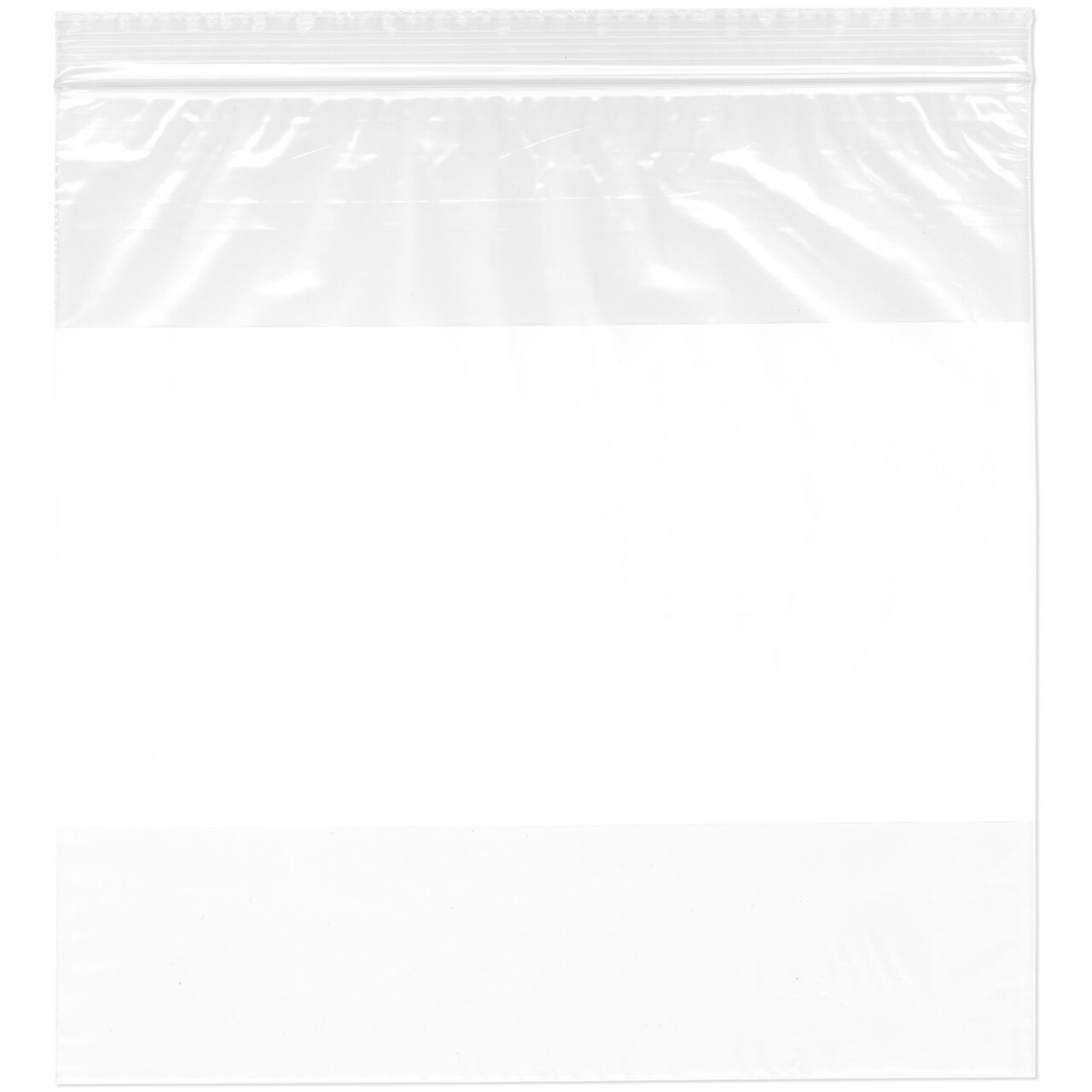 Plymor 12" x 12", 2 Mil with White-Block Zipper Reclosable Plastic Bags